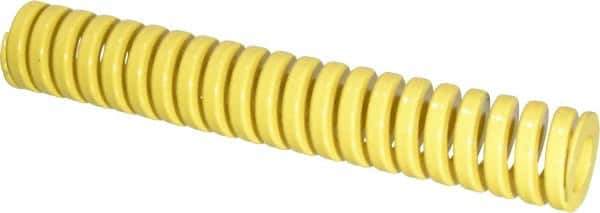 Dayton Lamina - 1" Hole Diam, 1/2" Rod Diam, 6" Free Length, Yellow Die Spring - 34.4 Lb Max Deflection, 1.5" Max Deflection, Extra Heavy Duty, Chromium Vanadium Steel - Industrial Tool & Supply