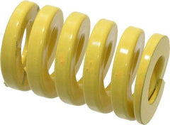 Dayton Lamina - 1-1/4" Hole Diam, 5/8" Rod Diam, 2" Free Length, Yellow Die Spring - 197 Lb Max Deflection, 0.5" Max Deflection, Extra Heavy Duty, Chromium Vanadium Steel - Industrial Tool & Supply