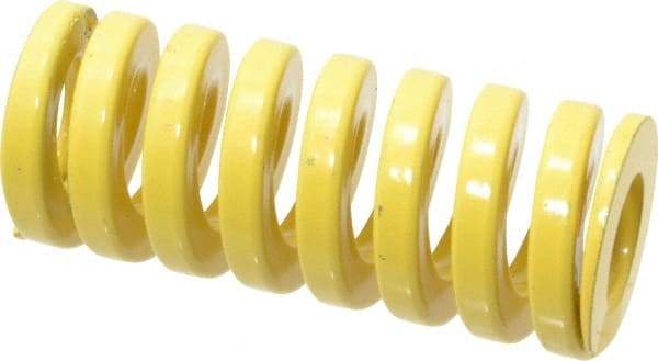 Dayton Lamina - 1-1/4" Hole Diam, 5/8" Rod Diam, 3" Free Length, Yellow Die Spring - 123 Lb Max Deflection, 0.75" Max Deflection, Extra Heavy Duty, Chromium Vanadium Steel - Industrial Tool & Supply