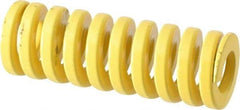 Dayton Lamina - 1-1/4" Hole Diam, 5/8" Rod Diam, 3-1/2" Free Length, Yellow Die Spring - 104 Lb Max Deflection, 0.88" Max Deflection, Extra Heavy Duty, Chromium Vanadium Steel - Industrial Tool & Supply