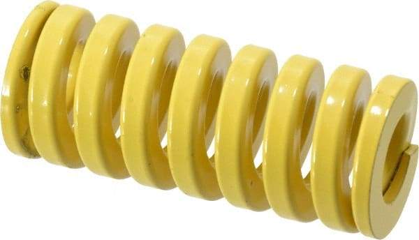 Dayton Lamina - 1-1/2" Hole Diam, 3/4" Rod Diam, 3-1/2" Free Length, Yellow Die Spring - 160 Lb Max Deflection, 0.88" Max Deflection, Extra Heavy Duty, Chromium Vanadium Steel - Industrial Tool & Supply