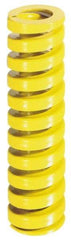 Dayton Lamina - 3/4" Hole Diam, 3/8" Rod Diam, 5" Free Length, Yellow Die Spring - 29.5 Lb Max Deflection, 1.12" Max Deflection, Extra Heavy Duty, Chromium Vanadium Steel - Industrial Tool & Supply