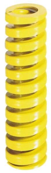 Dayton Lamina - 1-1/4" Hole Diam, 5/8" Rod Diam, 5" Free Length, Yellow Die Spring - 69.6 Lb Max Deflection, 1.25" Max Deflection, Extra Heavy Duty, Chromium Vanadium Steel - Industrial Tool & Supply