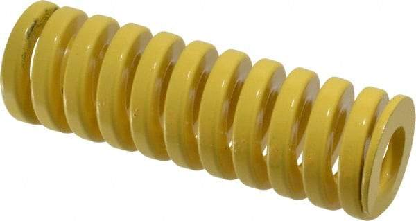 Dayton Lamina - 2" Hole Diam, 1" Rod Diam, 6" Free Length, Yellow Die Spring - 145 Lb Max Deflection, 1.5" Max Deflection, Extra Heavy Duty, Chromium Vanadium Steel - Industrial Tool & Supply