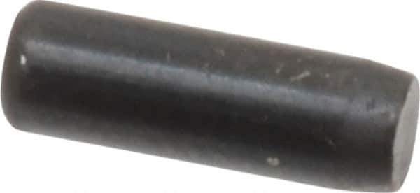 Holo-Krome - 1/8" Diam x 3/8" Pin Length Grade 8 Alloy Steel Standard Dowel Pin - Black Luster Finish, C 47-58 & C 60 (Surface) Hardness, 1 Beveled & 1 Rounded End - Industrial Tool & Supply