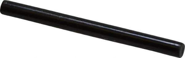 Holo-Krome - 1/8" Diam x 1-1/2" Pin Length Grade 8 Alloy Steel Standard Dowel Pin - Black Luster Finish, C 47-58 & C 60 (Surface) Hardness, 1 Beveled & 1 Rounded End - Industrial Tool & Supply