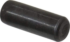 Holo-Krome - 3/16" Diam x 1/2" Pin Length Grade 8 Alloy Steel Standard Dowel Pin - Black Luster Finish, C 47-58 & C 60 (Surface) Hardness, 1 Beveled & 1 Rounded End - Industrial Tool & Supply