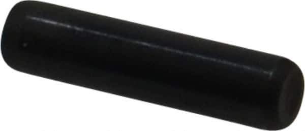 Holo-Krome - 3/16" Diam x 3/4" Pin Length Grade 8 Alloy Steel Standard Dowel Pin - Black Luster Finish, C 47-58 & C 60 (Surface) Hardness, 1 Beveled & 1 Rounded End - Industrial Tool & Supply
