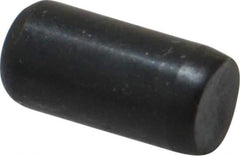 Holo-Krome - 1/4" Diam x 1/2" Pin Length Grade 8 Alloy Steel Standard Dowel Pin - Black Luster Finish, C 47-58 & C 60 (Surface) Hardness, 1 Beveled & 1 Rounded End - Industrial Tool & Supply