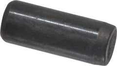 Holo-Krome - 1/4" Diam x 5/8" Pin Length Grade 8 Alloy Steel Standard Dowel Pin - Black Luster Finish, C 47-58 & C 60 (Surface) Hardness, 1 Beveled & 1 Rounded End - Industrial Tool & Supply