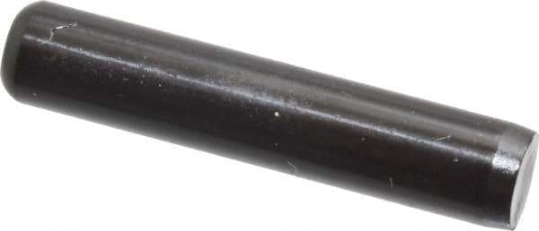 Holo-Krome - 1/4" Diam x 1-1/4" Pin Length Grade 8 Alloy Steel Standard Dowel Pin - Black Luster Finish, C 47-58 & C 60 (Surface) Hardness, 1 Beveled & 1 Rounded End - Industrial Tool & Supply