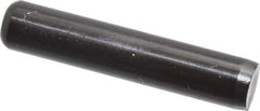 Holo-Krome - 1/4" Diam x 1-1/4" Pin Length Grade 8 Alloy Steel Standard Dowel Pin - Black Luster Finish, C 47-58 & C 60 (Surface) Hardness, 1 Beveled & 1 Rounded End - Industrial Tool & Supply