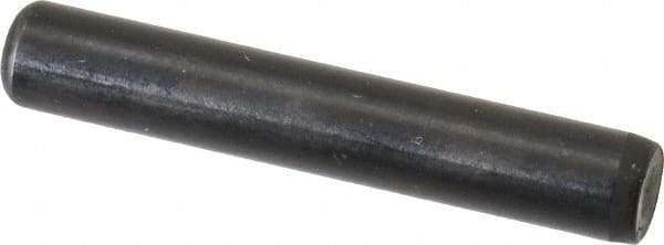 Holo-Krome - 1/4" Diam x 1-1/2" Pin Length Grade 8 Alloy Steel Standard Dowel Pin - Black Luster Finish, C 47-58 & C 60 (Surface) Hardness, 1 Beveled & 1 Rounded End - Industrial Tool & Supply