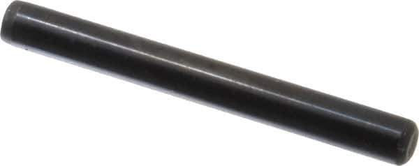 Holo-Krome - 1/4" Diam x 2-1/4" Pin Length Grade 8 Alloy Steel Standard Dowel Pin - Black Luster Finish, C 47-58 & C 60 (Surface) Hardness, 1 Beveled & 1 Rounded End - Industrial Tool & Supply