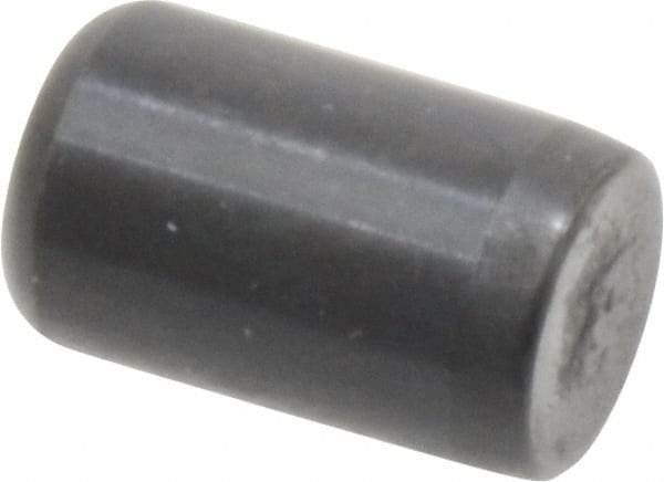 Holo-Krome - 5/16" Diam x 1/2" Pin Length Grade 8 Alloy Steel Standard Dowel Pin - Black Luster Finish, C 47-58 & C 60 (Surface) Hardness, 1 Beveled & 1 Rounded End - Industrial Tool & Supply