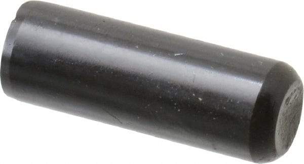 Holo-Krome - 5/16" Diam x 7/8" Pin Length Grade 8 Alloy Steel Standard Dowel Pin - Black Luster Finish, C 47-58 & C 60 (Surface) Hardness, 1 Beveled & 1 Rounded End - Industrial Tool & Supply