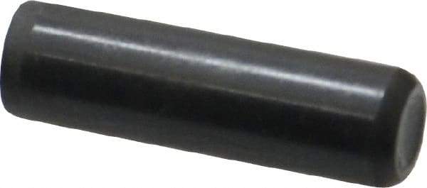 Holo-Krome - 3/8" Diam x 1-1/4" Pin Length Grade 8 Alloy Steel Standard Dowel Pin - Black Luster Finish, C 47-58 & C 60 (Surface) Hardness, 1 Beveled & 1 Rounded End - Industrial Tool & Supply