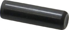 Holo-Krome - 3/8" Diam x 1-1/4" Pin Length Grade 8 Alloy Steel Standard Dowel Pin - Black Luster Finish, C 47-58 & C 60 (Surface) Hardness, 1 Beveled & 1 Rounded End - Industrial Tool & Supply
