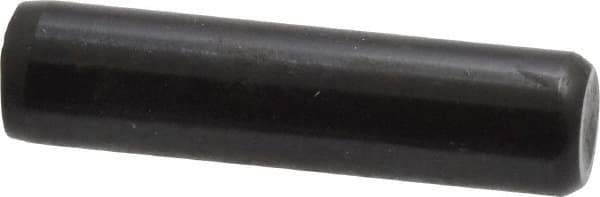 Holo-Krome - 3/8" Diam x 1-1/2" Pin Length Grade 8 Alloy Steel Standard Dowel Pin - Black Luster Finish, C 47-58 & C 60 (Surface) Hardness, 1 Beveled & 1 Rounded End - Industrial Tool & Supply