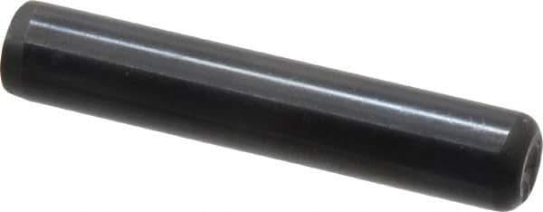 Holo-Krome - 3/8" Diam x 2" Pin Length Grade 8 Alloy Steel Standard Dowel Pin - Black Luster Finish, C 47-58 & C 60 (Surface) Hardness, 1 Beveled & 1 Rounded End - Industrial Tool & Supply