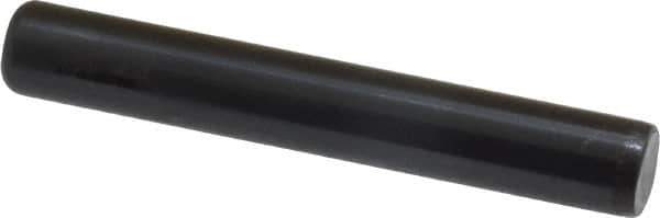 Holo-Krome - 3/8" Diam x 2-1/2" Pin Length Grade 8 Alloy Steel Standard Dowel Pin - Black Luster Finish, C 47-58 & C 60 (Surface) Hardness, 1 Beveled & 1 Rounded End - Industrial Tool & Supply
