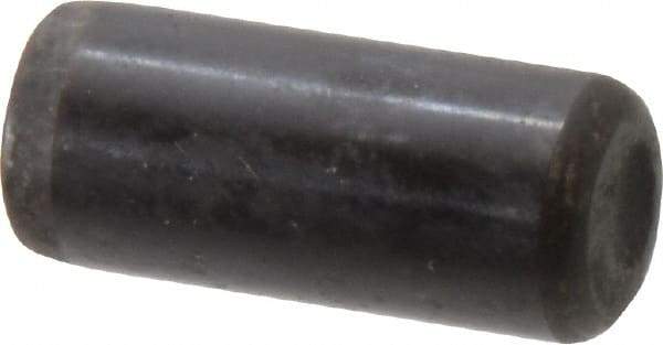 Holo-Krome - 7/16" Diam x 1" Pin Length Grade 8 Alloy Steel Standard Dowel Pin - Black Luster Finish, C 47-58 & C 60 (Surface) Hardness, 1 Beveled & 1 Rounded End - Industrial Tool & Supply