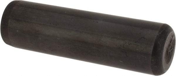 Holo-Krome - 7/16" Diam x 1-1/2" Pin Length Grade 8 Alloy Steel Standard Dowel Pin - Black Luster Finish, C 47-58 & C 60 (Surface) Hardness, 1 Beveled & 1 Rounded End - Industrial Tool & Supply