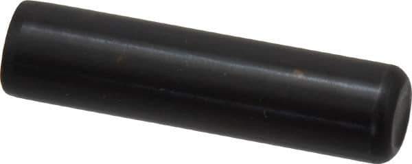 Holo-Krome - 1/2" Diam x 2" Pin Length Grade 8 Alloy Steel Standard Dowel Pin - Black Luster Finish, C 47-58 & C 60 (Surface) Hardness, 1 Beveled & 1 Rounded End - Industrial Tool & Supply