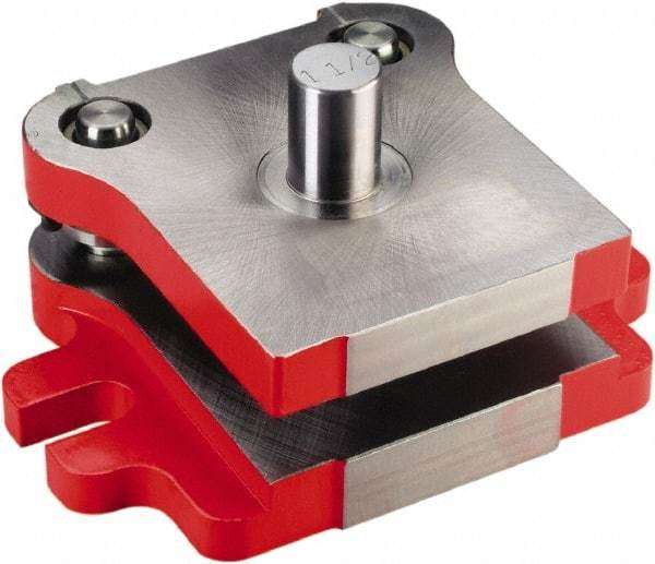 Anchor Danly - 4" Guide Post Length, 1" Die Holder Thickness, 5" Radius, Back Post Steel Die Set - 6-3/4" Overall Width x 4-13/16" Overall Depth - Industrial Tool & Supply