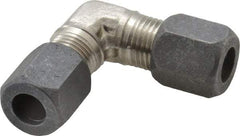 Made in USA - 3/8" OD, Grade 316Stainless Steel Union Elbow - -75 to 750°F, 5/8" Hex, Comp x Comp Ends - Industrial Tool & Supply