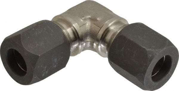 Made in USA - 1/2" OD, Grade 316Stainless Steel Union Elbow - -75 to 750°F, 3/4" Hex, Comp x Comp Ends - Industrial Tool & Supply