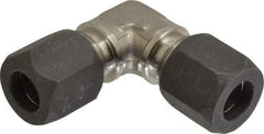 Made in USA - 1/2" OD, Grade 316Stainless Steel Union Elbow - -75 to 750°F, 3/4" Hex, Comp x Comp Ends - Industrial Tool & Supply