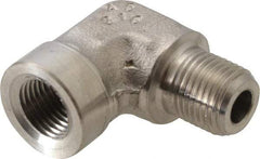 Made in USA - 1/8" Grade 316 Stainless Steel Pipe Fitting - FNPTF x MNPTF End Connections - Industrial Tool & Supply