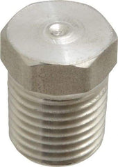 Made in USA - 1/4" Grade 316 Stainless Steel Pipe Hex Head Plug - MNPTF End Connections - Industrial Tool & Supply