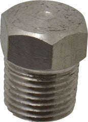 Made in USA - 1/8" Grade 316 Stainless Steel Pipe Hex Head Plug - MNPTF End Connections - Industrial Tool & Supply