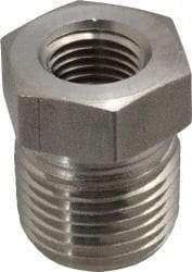 Made in USA - 1-1/2 x 1" Grade 316 Stainless Steel Pipe Hex Bushing - MNPT x FNPT End Connections, 2,400 psi - Industrial Tool & Supply