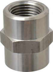 Made in USA - 1" 316 Stainless Steel Pipe Hex Coupling - Industrial Tool & Supply