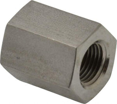 Made in USA - 1/8" Grade 316 Stainless Steel Pipe Hex Coupling - FNPTF x FNPTF End Connections - Industrial Tool & Supply