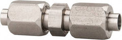 Made in USA - 3/4" Tube OD, 37° Stainless Steel Flared Tube Union - 7/8-14 UNF, Flare x Flare Ends - Industrial Tool & Supply