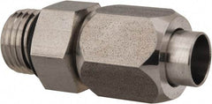 Made in USA - 3/8" Tube OD, 37° Stainless Steel Flared Tube Male Connector - 9/16-18 UNF, Flared to Male SAE O-Ring Ends - Industrial Tool & Supply