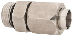 Made in USA - 1/2" Tube OD, 37° Stainless Steel Flared Tube Male Connector - 3/4-16 UNF, Flared to Male SAE O-Ring Ends - Industrial Tool & Supply