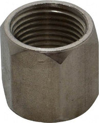 Made in USA - 1/2" Tube OD, 37° Stainless Steel Flared Tube Nut - 3/4-16 UNF, Flare Ends - Industrial Tool & Supply