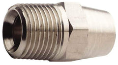 Made in USA - 1/2" Grade 304 Stainless Steel Pipe Hex Nipple - MNPT x Butt Weld End Connections - Industrial Tool & Supply