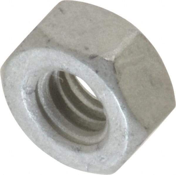 Armor Coat - 1/4-20 UNC Steel Right Hand Hex Nut - 7/16" Across Flats, 7/32" High, Armor Coat Finish - Industrial Tool & Supply