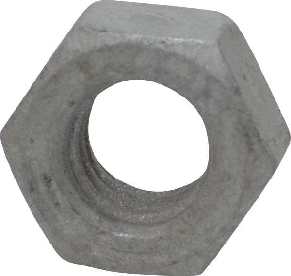 Armor Coat - 5/16-18 UNC Steel Right Hand Hex Nut - 1/2" Across Flats, 17/64" High, Armor Coat Finish - Industrial Tool & Supply