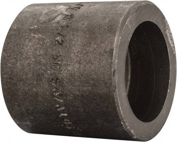 Made in USA - Size 3/4 x 1/2", Class 3,000, Forged Carbon Steel Black Pipe Reducing Coupling - 3,000 psi, Socket Weld End Connection - Industrial Tool & Supply