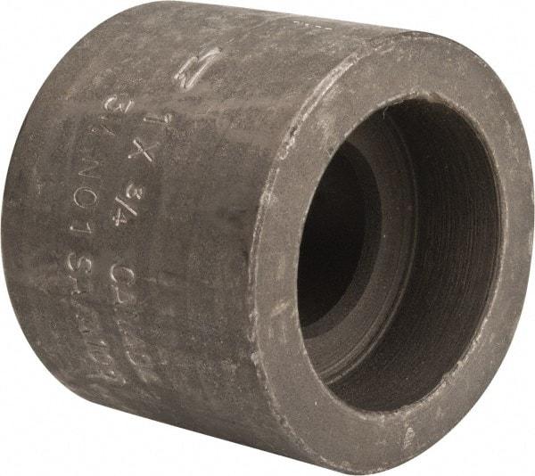 Made in USA - Size 1 x 3/4", Class 3,000, Forged Carbon Steel Black Pipe Reducing Coupling - 3,000 psi, Socket Weld End Connection - Industrial Tool & Supply