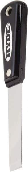 Hyde Tools - 3/4" Wide Chisel Edge Blade Carbon Steel Putty Knife - Stiff, Nylon Handle - Industrial Tool & Supply