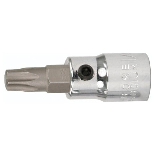 Torx Bit Socket 1/4″ Square Drive with 1/4″ Replaceable Hex Bit T20 × 38 mm Overall Length - Industrial Tool & Supply
