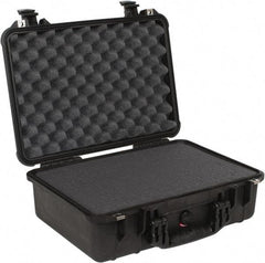 Pelican Products, Inc. - 14-1/16" Wide x 14-1/16" Deep x 6-15/16" High, Clamshell Hard Case - Black, Plastic - Industrial Tool & Supply